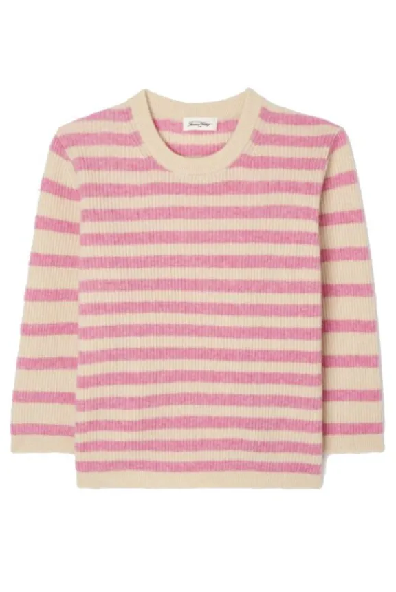 American Vintage Raxow Jumper - Natural Striped | Knitwear