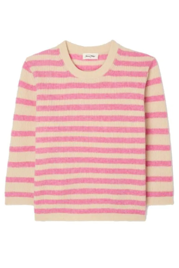 American Vintage Raxow Jumper - Natural Striped | Knitwear