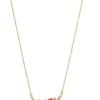 Les Néréides Red Dahlia & Pink Meadow Flower Pendant Necklace | Jewellery | Gifts