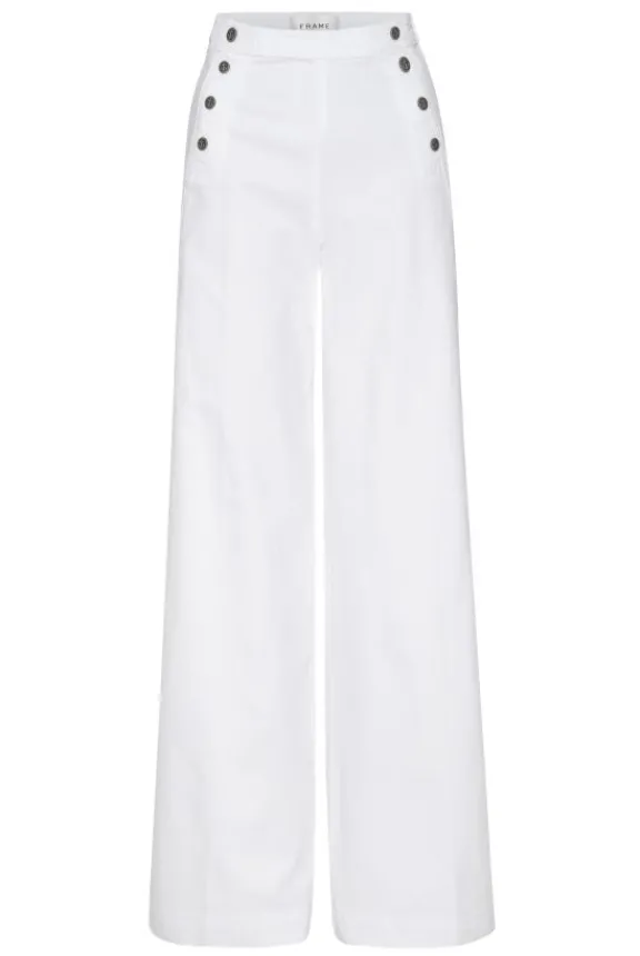 Frame Sailor Wide Leg - White | Trousers And Playsuits | Jeans
