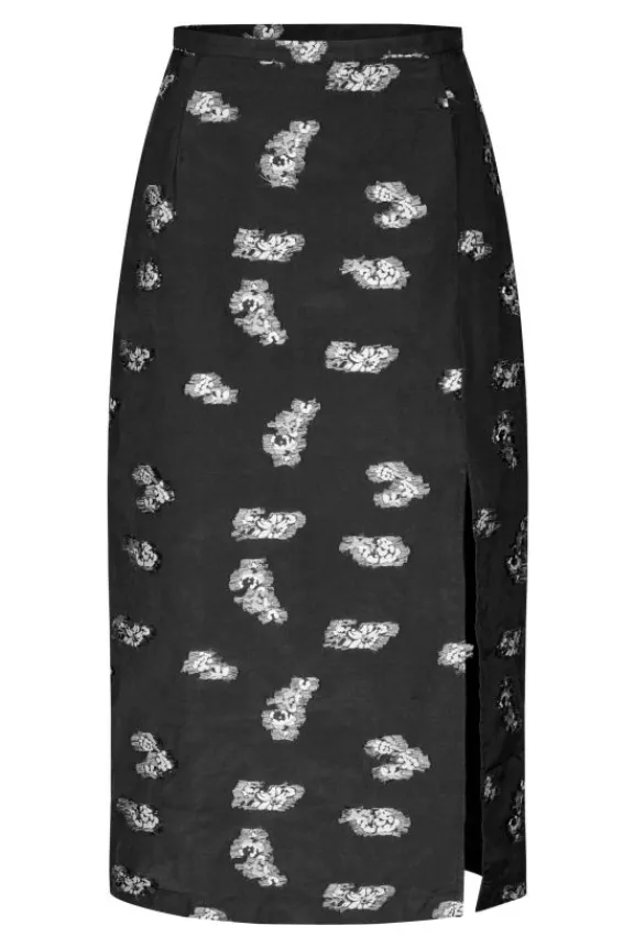 Baum Und Pferdgarten Samar Skirt - Black Bouquet Jacquard | Skirts