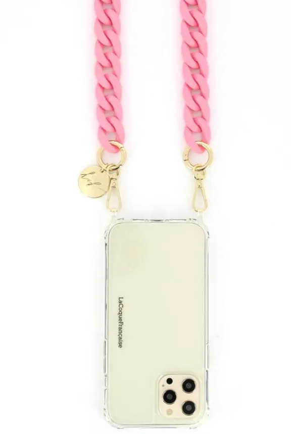 La Coque Française Sarah Chain 120cm Gradient Resin Gold Carabiners - Matte Pink | Phone Accessories | Gifts
