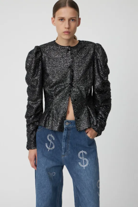 Stella Nova Sequins Lamé Jacket - Black | Shirts And Tops | Jackets And Coats