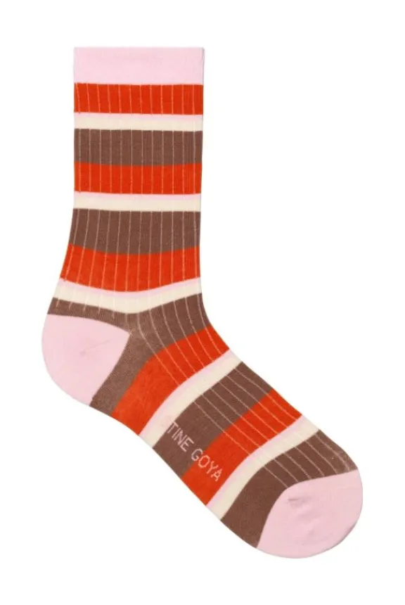 Stine Goya Short Socks - Horizontal Multistripes | Hosiery