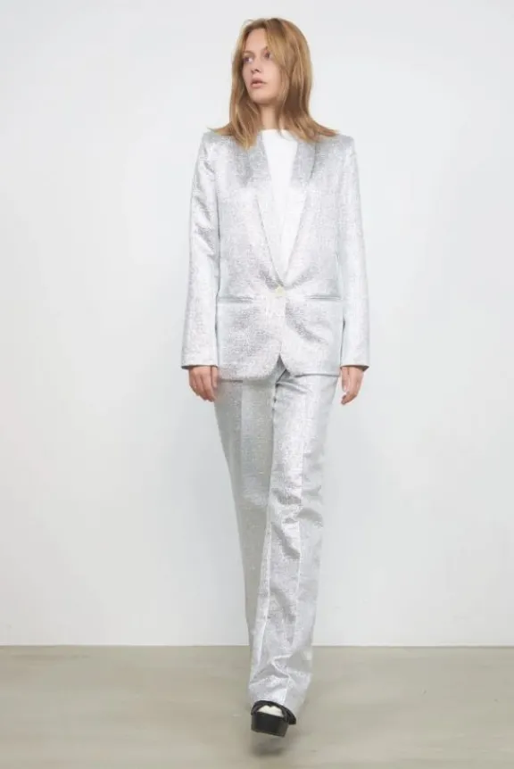 Stella Nova Silver Jacket - Silver Lurex | Jackets And Coats