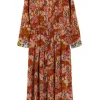 Weekend MaxMara Siro Printed Crepe De Chine Dress - Orange | Dresses