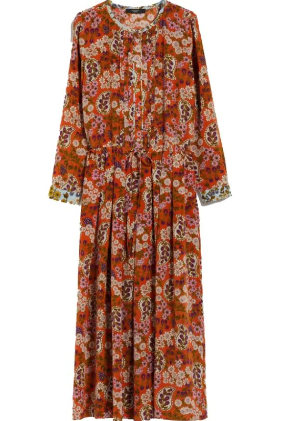 Weekend MaxMara Siro Printed Crepe De Chine Dress - Orange | Dresses
