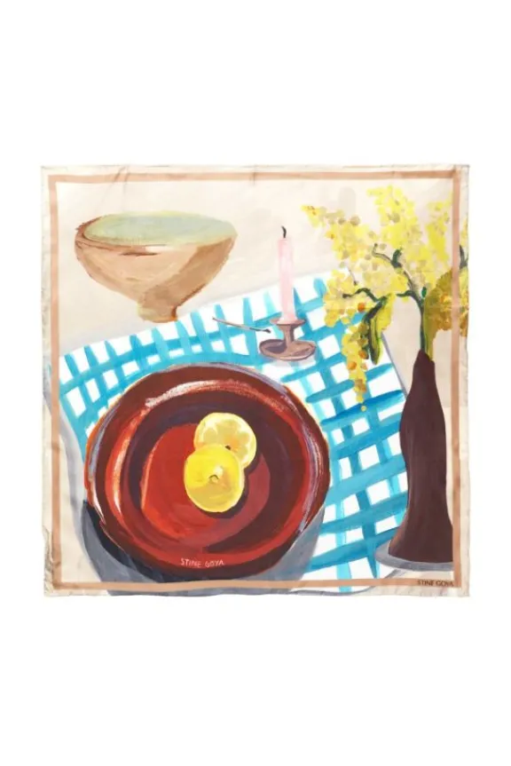 Stine Goya Small Scarf - Lemons on a Plate | Scarves