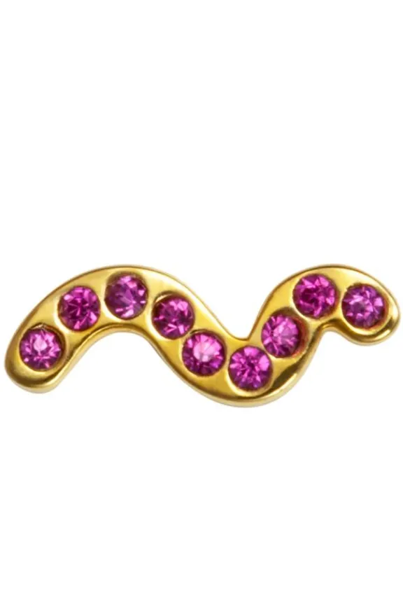 Lulu Copenhagen Snaky One Piece Gold Plated - Pink | Jewellery