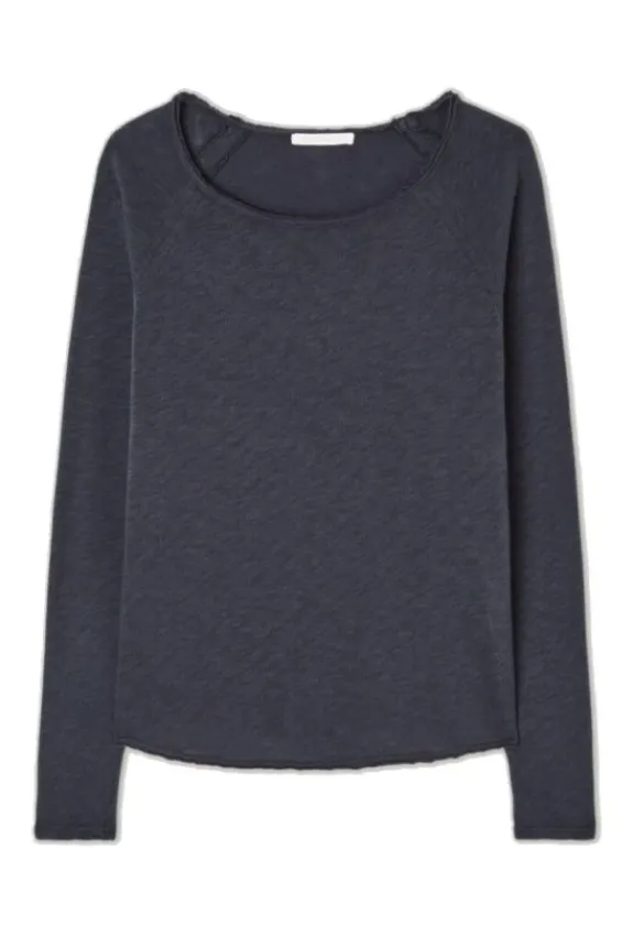 American Vintage Sonoma Long Sleeve T-Shirt - Vintage Navy Blue | Shirts And Tops