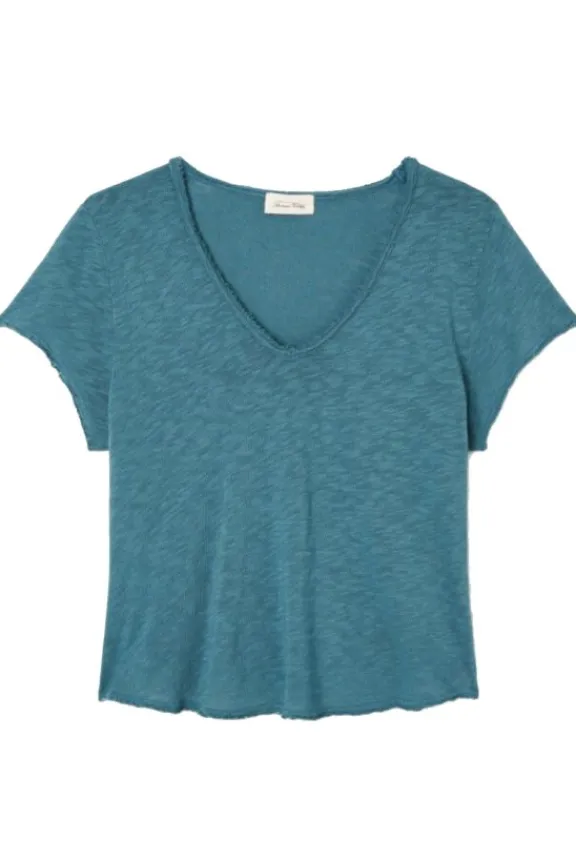 American Vintage Sonoma V-Neck T-Shirt - Vintage Petrol | Shirts And Tops