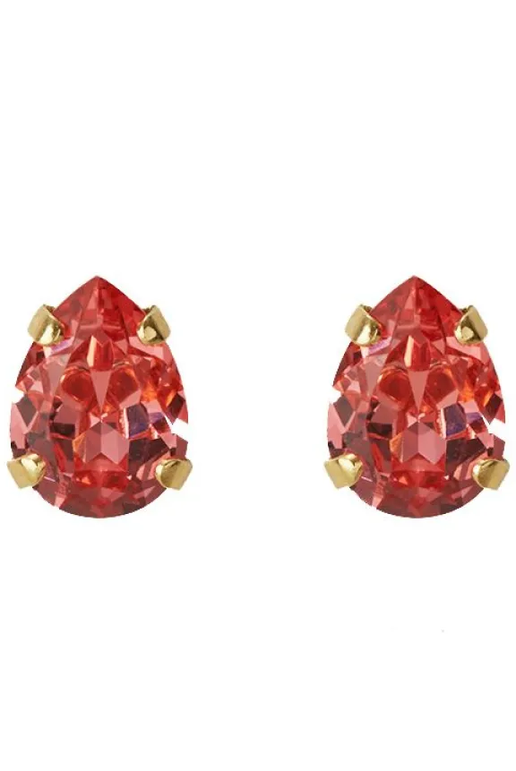Caroline Svedbom Super Petite Drop Earrings - Gold/Rose Peach | Jewellery
