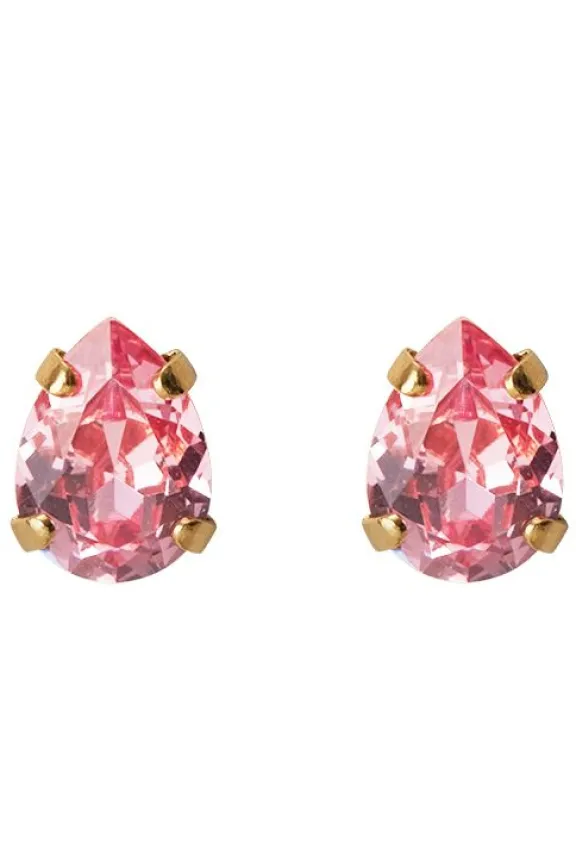 Caroline Svedbom Super Petite Drop Earrings - Gold/Light Rose | Jewellery | Gifts