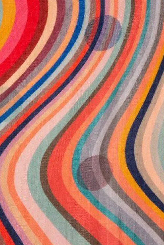Paul Smith Swirl & Spot Wool Silk Scarf - Multi | Scarves | Gifts