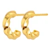 Lulu Copenhagen Swirl Hoops Small Pair - Gold | Jewellery