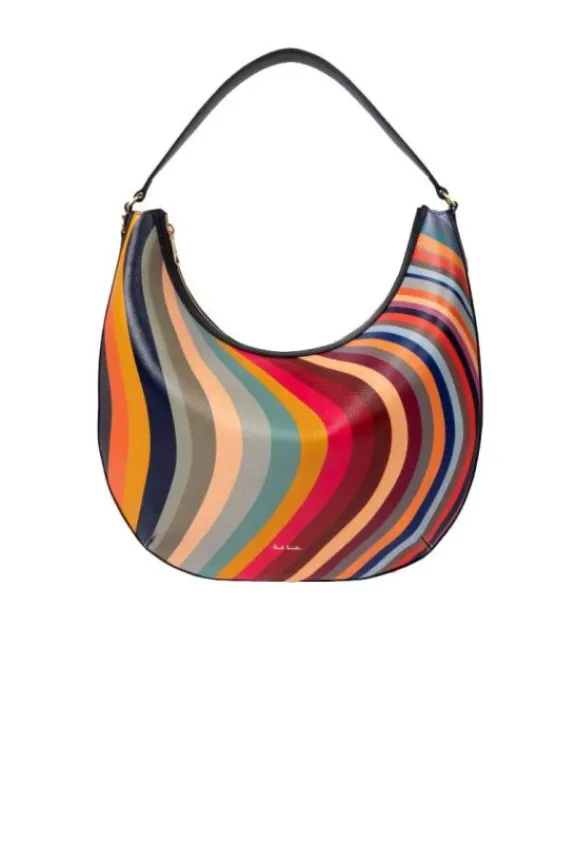 Paul Smith Swirl Print Leather Round Hobo Bag - Multicolour | Gifts | Bags And Purses