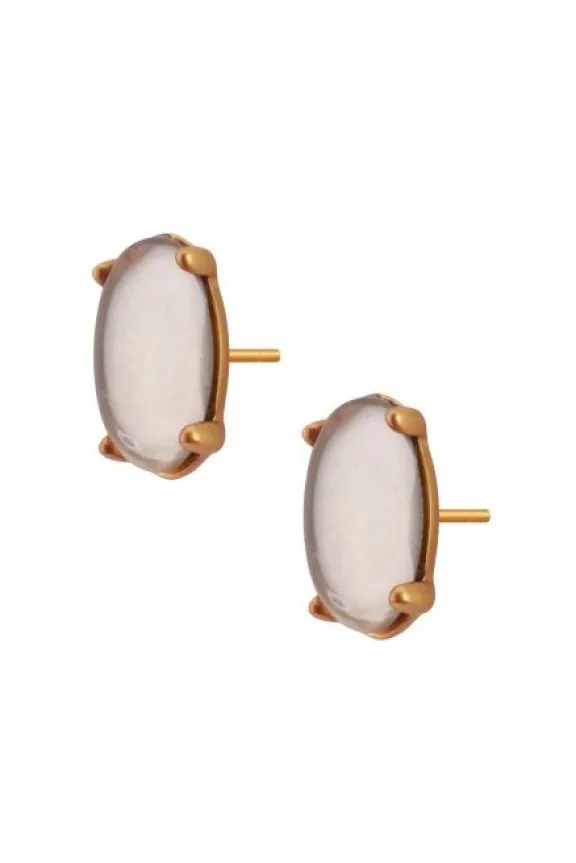 Sence Copenhagen The Griff Earstuds with Glass - Gold Plated | Jewellery | Gifts
