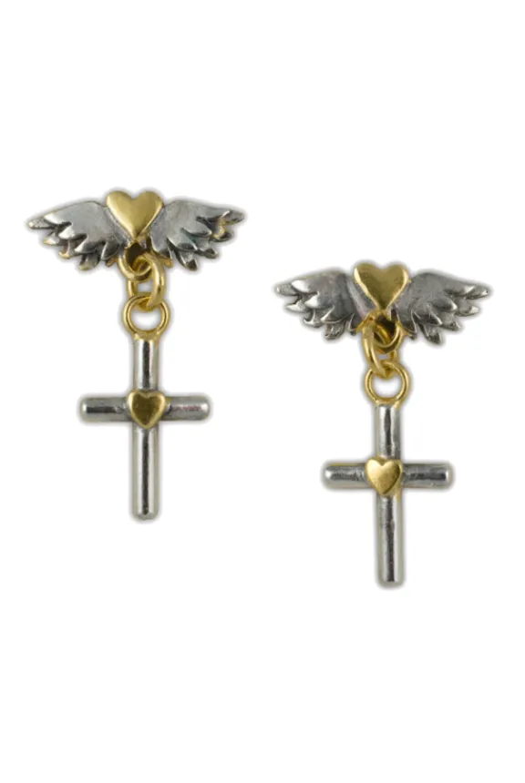 Sophie Harley Tiny Liberty Cross Earrings | Jewellery | Gifts
