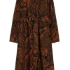Weekend MaxMara Unione Cotton Poplin Dress - Brown Zebra | Dresses