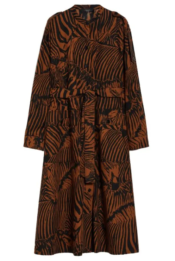 Weekend MaxMara Unione Cotton Poplin Dress - Brown Zebra | Dresses