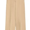 Weekend MaxMara Urial Cotton Satin Cropped Trousers - Beige | Trousers And Playsuits