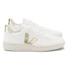 Veja V-10 Chrome Free Leather Trainers - White Platine | Veja