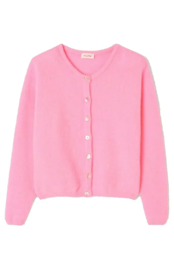 American Vintage Vitow Cardigan - Rose Melange | Knitwear