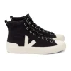 Veja Wata II Canvas High Top Trainers - Black Pierre | Veja