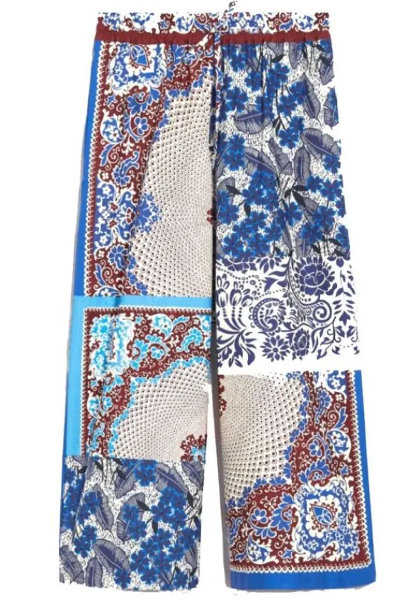 Weekend MaxMara West Cotton Poplin Trousers - Cornflower Blue | Trousers And Playsuits
