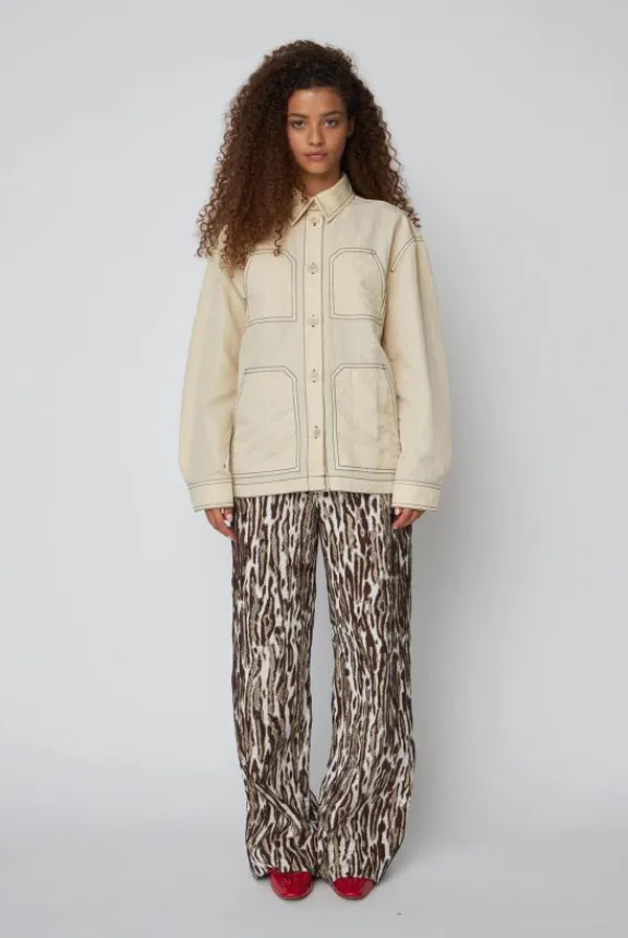 Stella Nova Workwear Shirt Jacket - Ecru | Shirts And Tops | Jackets And Coats