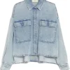 Weekend MaxMara Zemira Denim Boxy Shirt - Navy Marble | Shirts And Tops